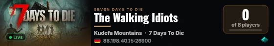 The Walking Idiots live status badge