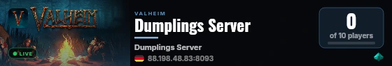 Dumplings Server live status badge