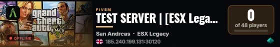 TEST SERVER | [ESX Legacy] live status badge