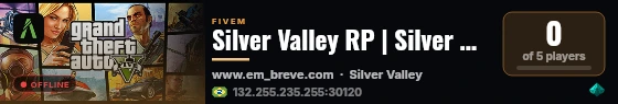 Silver Valley RP | Silver Group live status badge