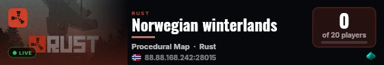 Norwegian winterlands live status badge
