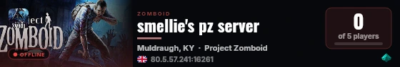 smellie's pz server live status badge