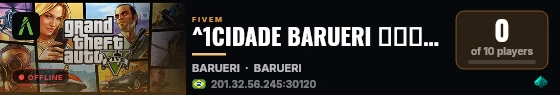 ^1CIDADE BARUERI ▬▬▬▬↭🡺CITY OFICIAL🡸↭▬▬▬▬ 😈 #INAUGURAÇÃO 30-08 live status badge