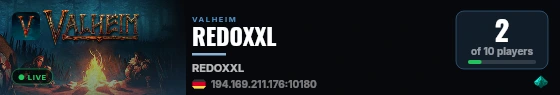 REDOXXL live status badge