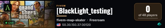 [BlackLight_testing] live status badge