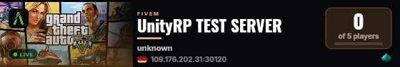 UnityRP TEST SERVER  live status badge