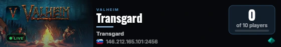 Transgard live status badge