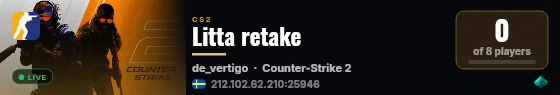 Litta retake live status badge