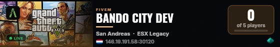 BANDO CITY DEV live status badge