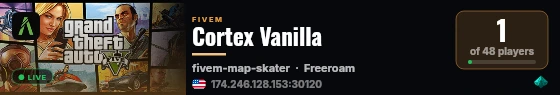 Cortex Vanilla live status badge