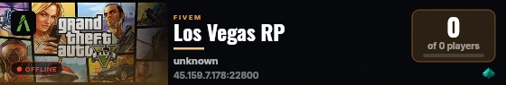 Los Vegas RP live status badge