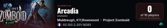 Arcadia live status badge