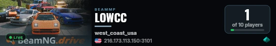 LOWCC live status badge