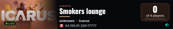 Smokers lounge live status badge