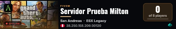 Servidor Prueba Milton live status badge