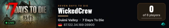 WickedCrew live status badge