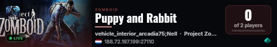 Puppy and Rabbit live status badge