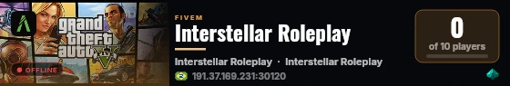 Interstellar Roleplay live status badge