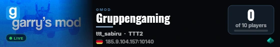 Gruppengaming live status badge