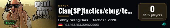 Clan[SP]tactics/cbug/tc/tcw/qbug[libya][ليبيا] live status badge