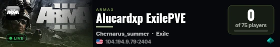 Alucardxp ExilePVE live status badge