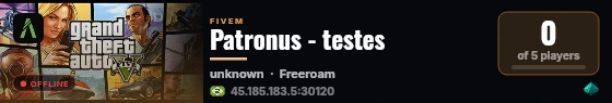 Patronus - testes live status badge