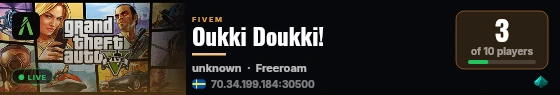 Oukki Doukki! live status badge