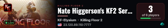 Nate Higgerson's KF2 Server live status badge