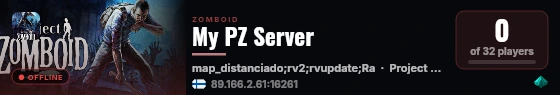 My PZ Server live status badge