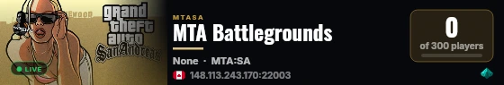 MTA Battlegrounds live status badge
