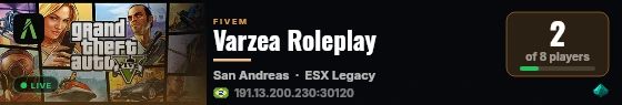 Varzea Roleplay live status badge