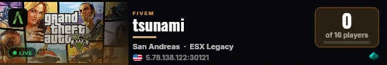 tsunami live status badge