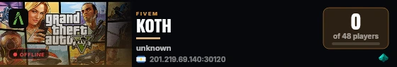 KOTH live status badge