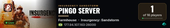 PINGO SERVER live status badge