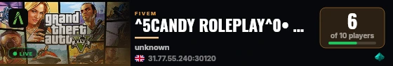 ^5CANDY ROLEPLAY^0• ^3ROLEPLAY live status badge