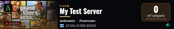 [FiveM Basic Server] AAA live status badge