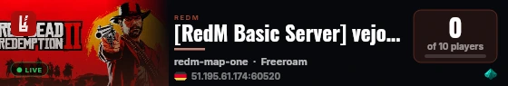 [RedM Basic Server] vejo aqui live status badge