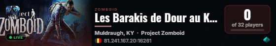 Les Barakis de Dour au Kentucky live status badge