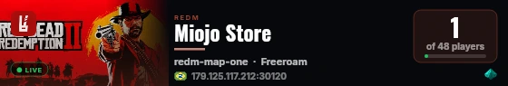 Miojo Store live status badge