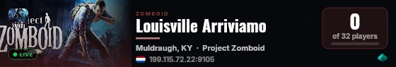 Louisville Arriviamo live status badge
