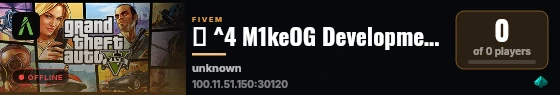 🎉 ^4 M1keOG Development ^7 live status badge