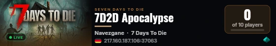7D2D Apocalypse live status badge