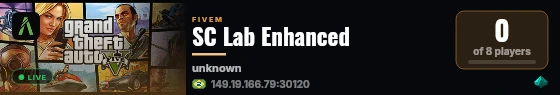 SC Lab Enhanced live status badge