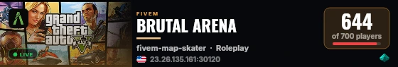 BRUTAL ARENA live status badge