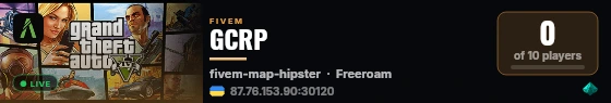 GCRP live status badge