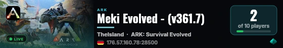 Meki Evolved - (v361.7) live status badge