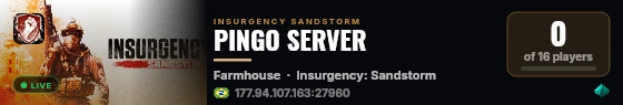 PINGO SERVER live status badge