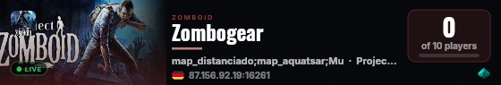 Zombogear live status badge