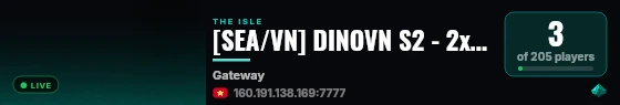 [SEA/VN] DINOVN S2 - 2xGROWTH - NO RULES live status badge