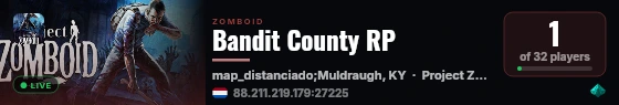 Bandit County RP live status badge
